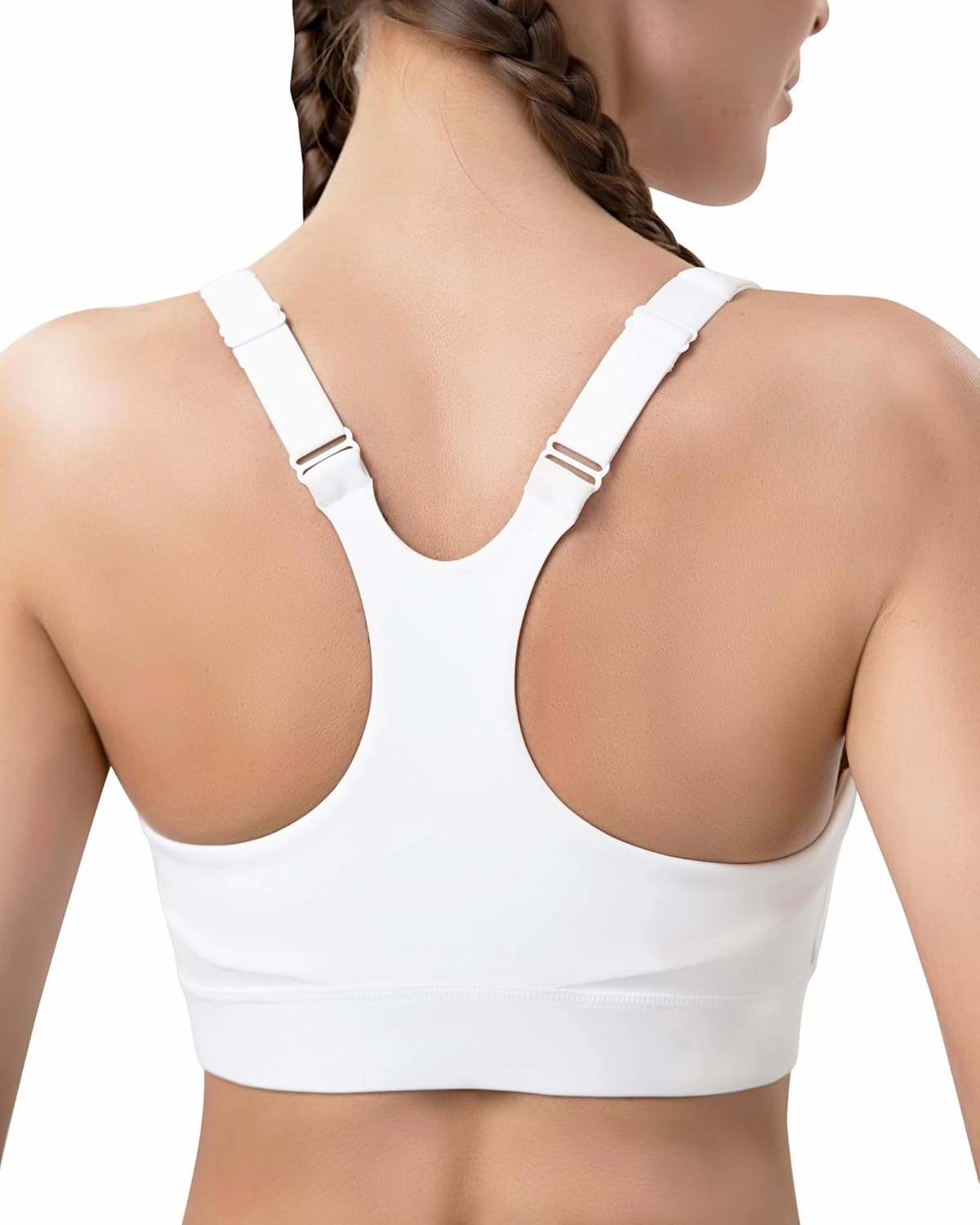 Racerback Sports Bras for Women High Support Adjustable Straps Molded Cup Workout Fitness Running Gym Bra