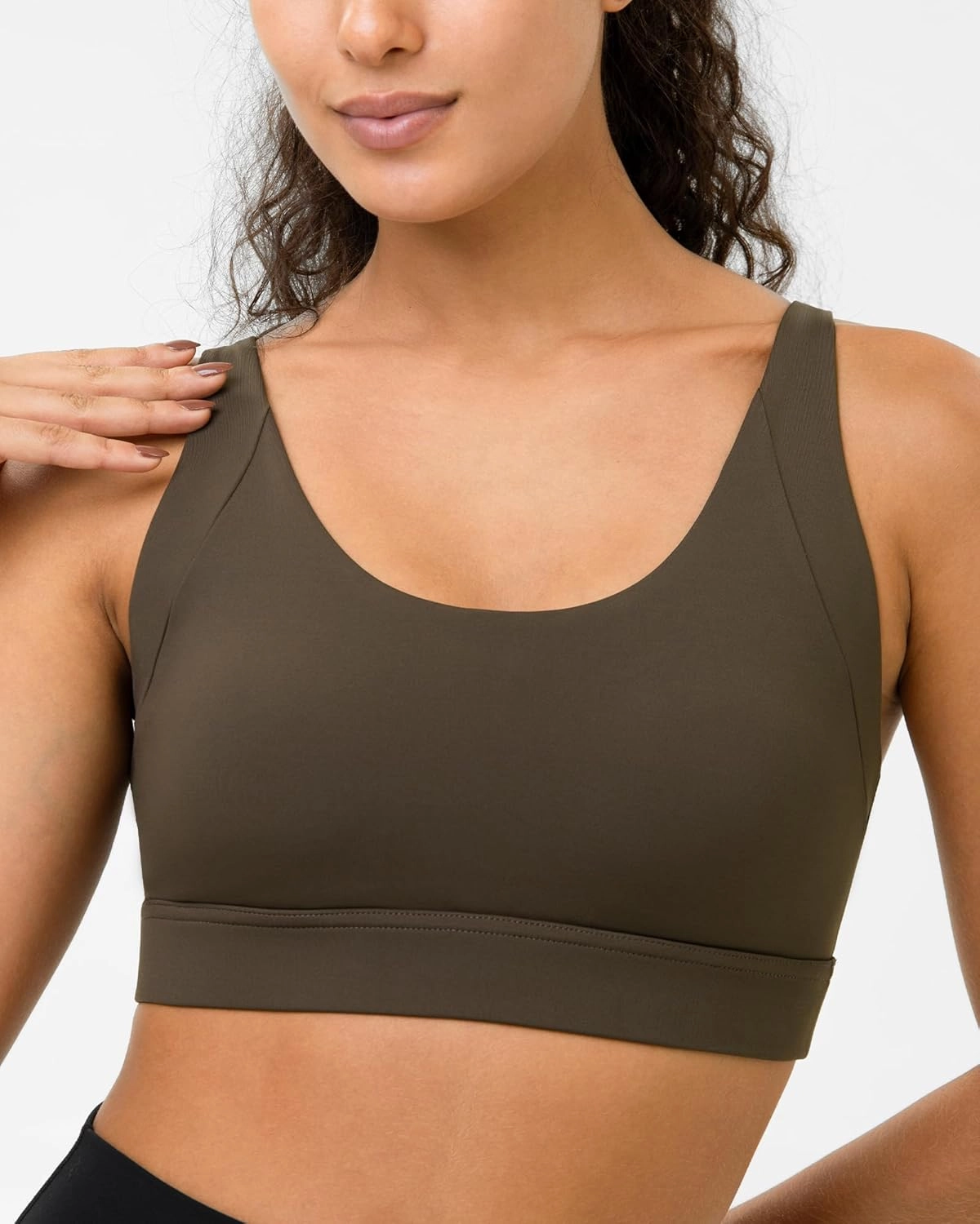 Racerback Sports Bras for Women High Support Adjustable Straps Molded Cup Workout Fitness Running Gym Bra