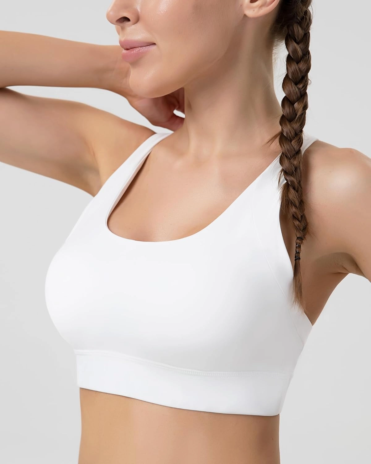 Racerback Sports Bras for Women High Support Adjustable Straps Molded Cup Workout Fitness Running Gym Bra