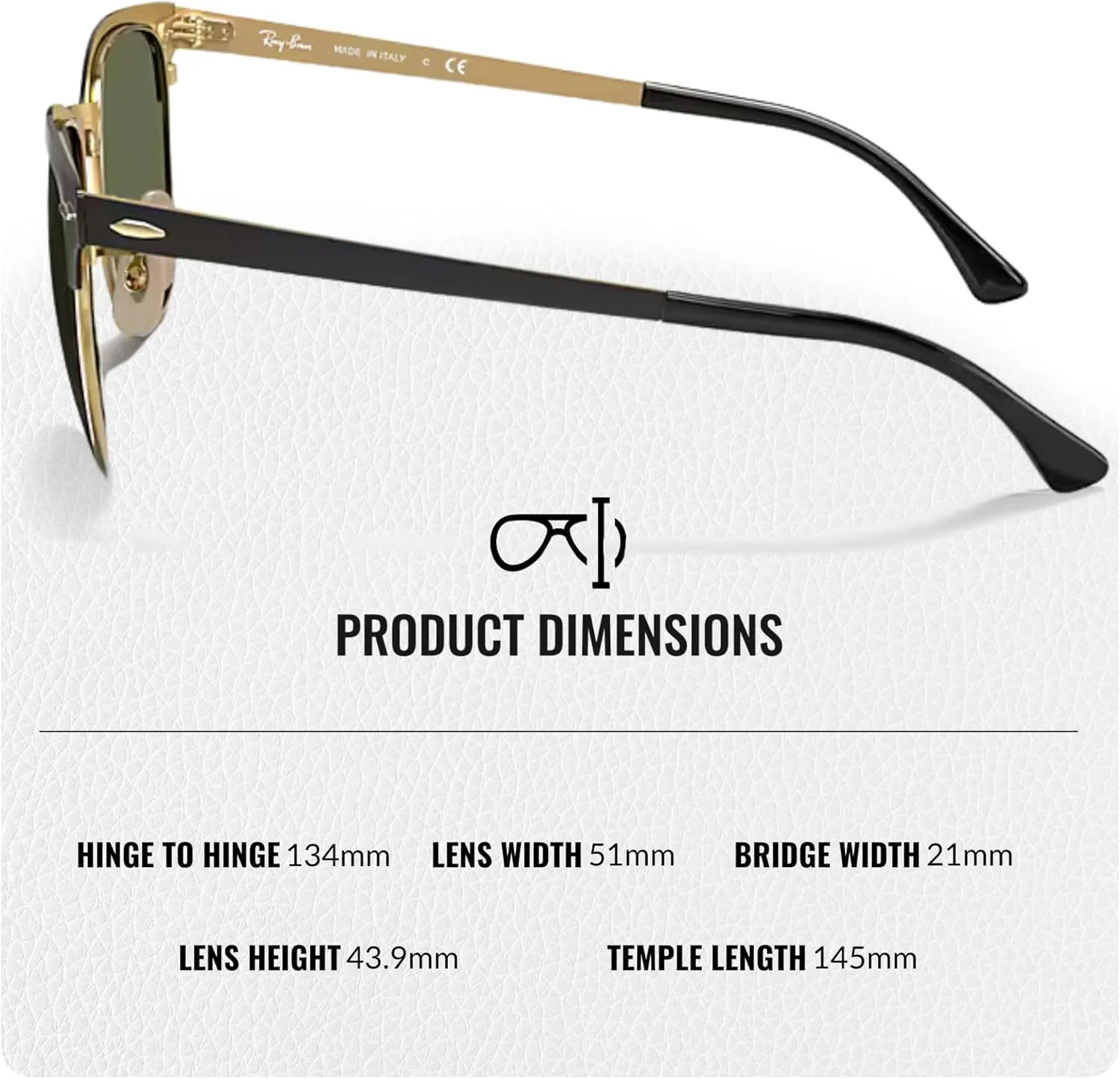 Ray-Ban RB3716 CLUBMASTER Metal Square Shape Sunglasses With Eyewear Kit Bundle - Adjustable Nose Pads - Square Sunglasses