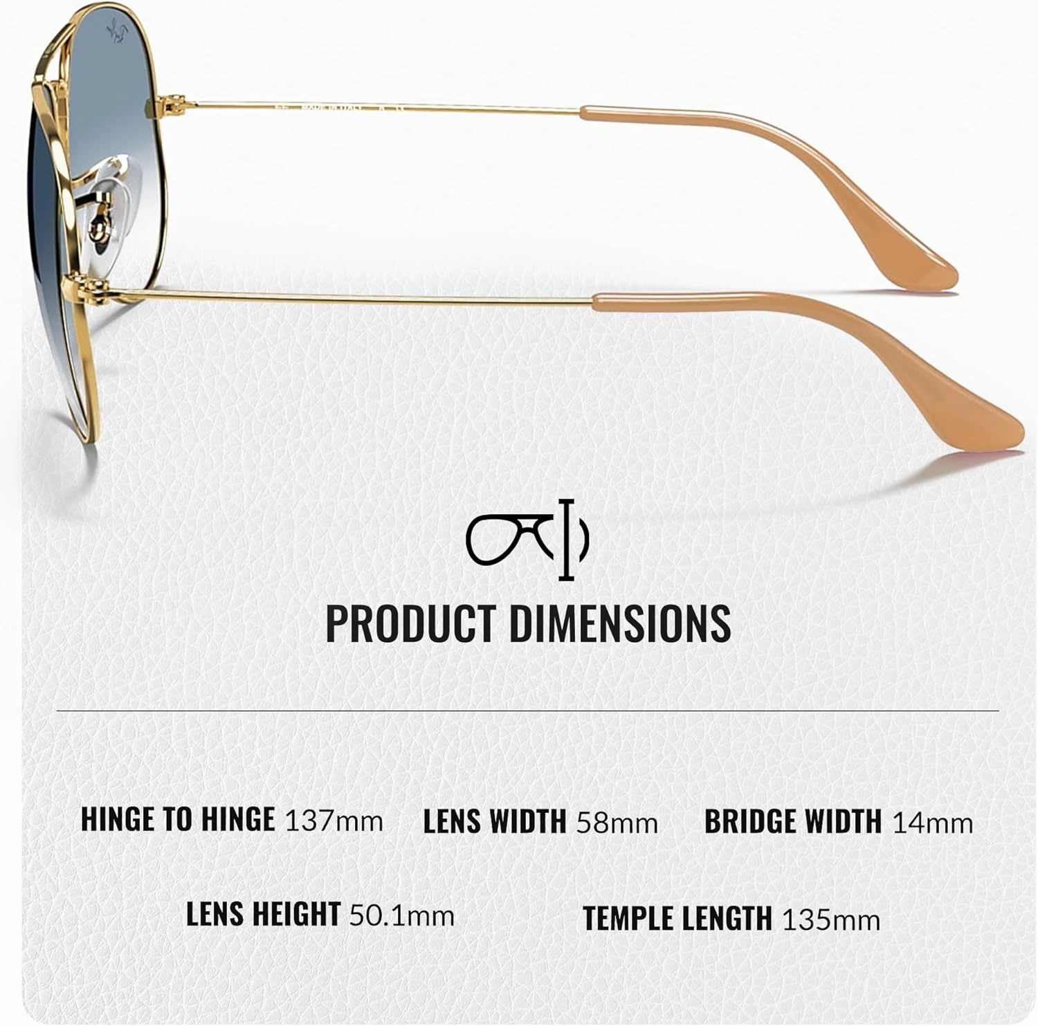Ray-Ban RB3025 Classic Gradient Aviator Shape Sunglasses With Eyewear Kit Bundle - Adjustable Nose Pads - Retro Sunglasses
