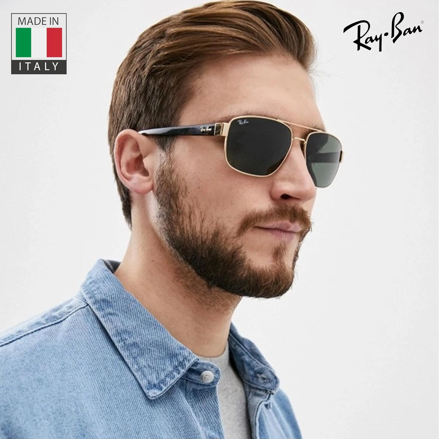 Ray-Ban RB3663 Square Shape Sunglasses With Eyewear Kit Bundle - Adjustable Nose Pads - Square Sunglasses