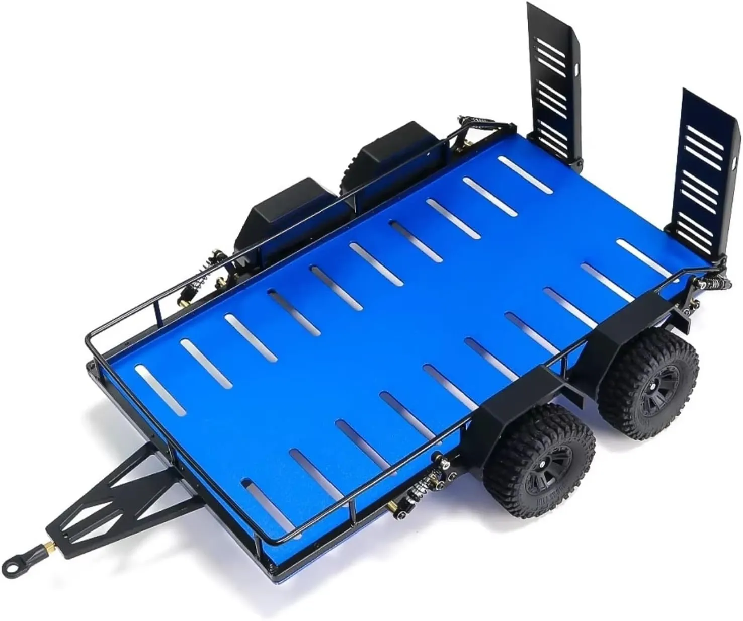 RC Car Accessories Compatible with TRX4M for TRX4-M 1/18 Remote Control Crawler Car Upgrade Parts Accessories Metal Trailer Car Cargo Carrier(Blue)