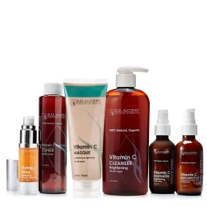 RD Alchemy Natural Products - Vitamin C Skincare Set - Fade Sun Spots, Age Spots, and Freckles while Tightening and Firmng Skin and Refining Pores with Pure Vitamin C, Hyaluronic Acid, and More!