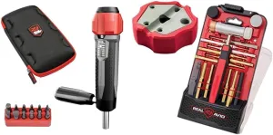Real Avid Gunsmithing Torque Wrench Kit | All in One Torq Driver Tool with Screwdriver Bit Set & Brass Punch Set & Hammer   Non-Slip Magnetic Bench Block | 7 Premium Brass Pin Punches