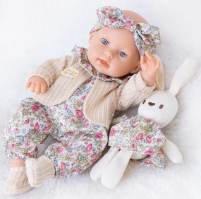Reborn Baby Dolls, 12inch Realistic Cute Dolls with Clothes and Accessories Washable Removable Birthday Gift Toy for Age 3  (Light Brown)