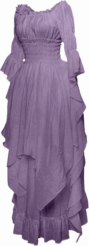 Renaissance Dress Women Medieval off Shoulder Costume Fairy Irish Victorian Dresses Elegant Halloween Cosplay