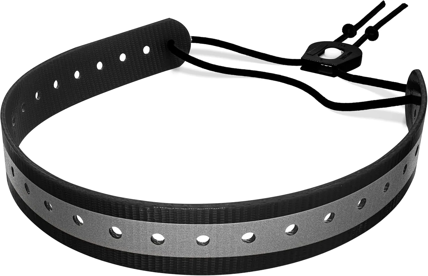 Replacement 1" Reflective Biothane Bungee Dog Collar Strap Black - Compatible with E-Collar and Dogtra Remote Training Collars, Adjustable for All Dog Neck Sizes - Wheel Lock Secure - Made in The USA