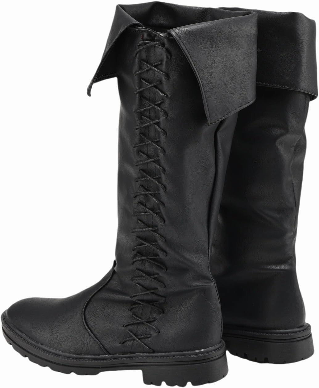 Retro Medieval Viking Pirate Cosplay Shoes Renaissance Victorian Black Knight Boots Halloween Warrior Boots