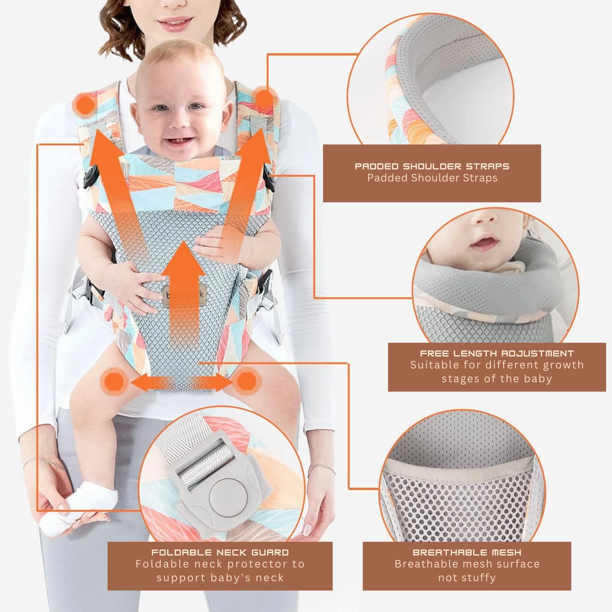 Riona Ergonomic Trendy Baby Carrier