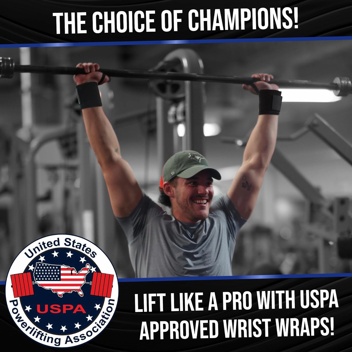 Rip Toned 18” Wrist Wraps - Wrist Straps for Weightlifting - Lift Better, Protect Wrist Pain - Adjustable, Durable, Machine Washable - Wrist Wraps for Weightlifting - USPA Endorsed for Men & Women