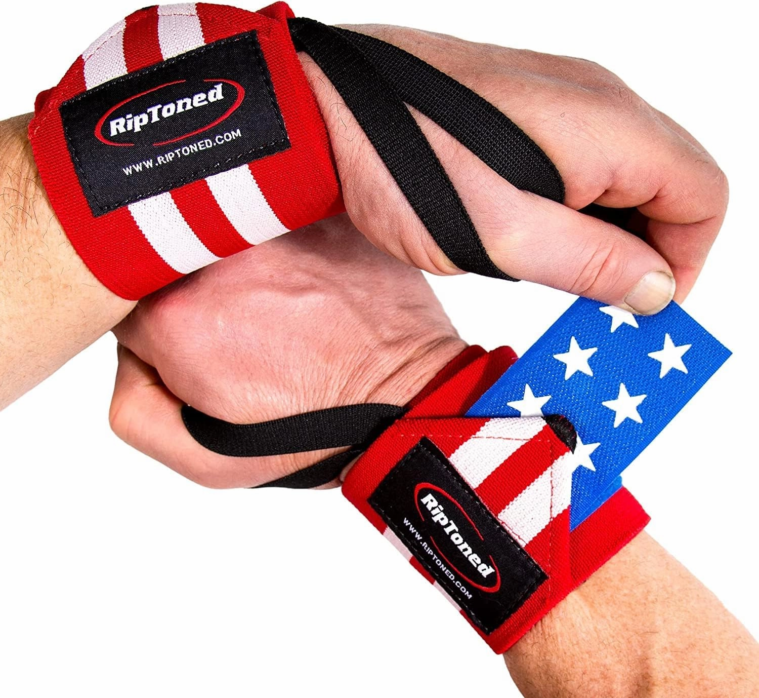 Rip Toned 18” Wrist Wraps - Wrist Straps for Weightlifting - Lift Better, Protect Wrist Pain - Adjustable, Durable, Machine Washable - Wrist Wraps for Weightlifting - USPA Endorsed for Men & Women