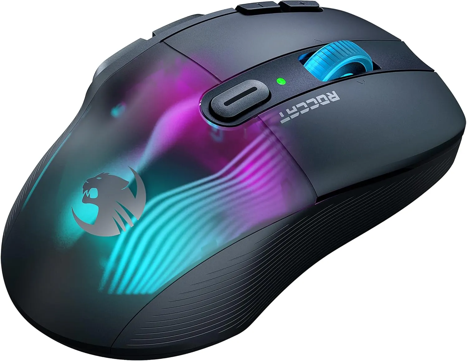 ROCCAT Kone XP Air – Wireless Customizable Ergonomic RGB Gaming Mouse, 19K DPI Optical Sensor, 100-hour Battery & Charging Dock, 29 Programmable Inputs & AIMO RGB Lighting, 4D Wheel – Black