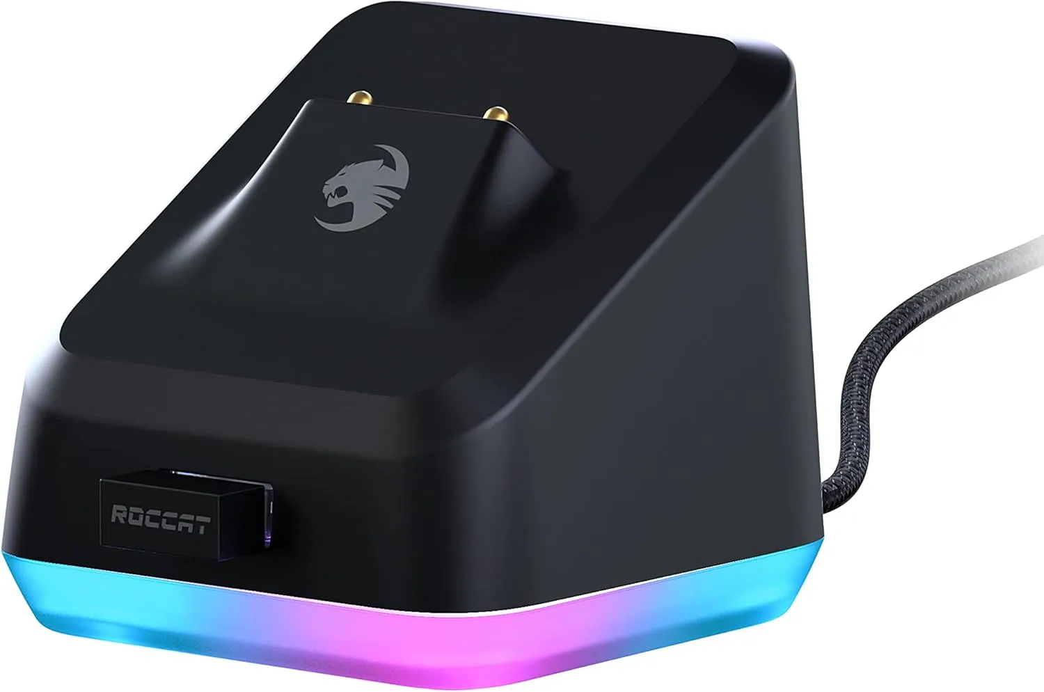 ROCCAT Kone XP Air – Wireless Customizable Ergonomic RGB Gaming Mouse, 19K DPI Optical Sensor, 100-hour Battery & Charging Dock, 29 Programmable Inputs & AIMO RGB Lighting, 4D Wheel – Black