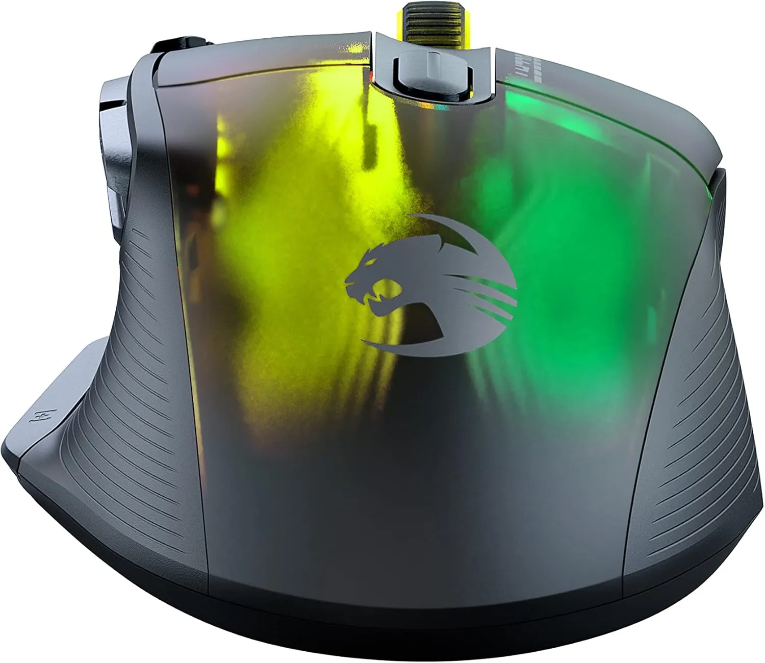 ROCCAT Kone XP Air – Wireless Customizable Ergonomic RGB Gaming Mouse, 19K DPI Optical Sensor, 100-hour Battery & Charging Dock, 29 Programmable Inputs & AIMO RGB Lighting, 4D Wheel – Black
