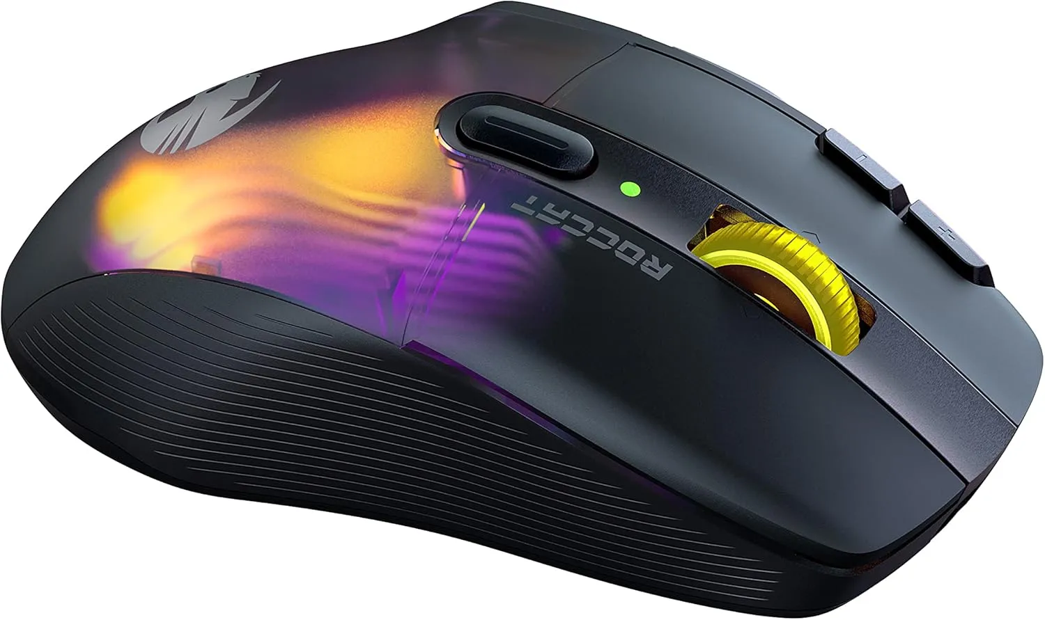 ROCCAT Kone XP Air – Wireless Customizable Ergonomic RGB Gaming Mouse, 19K DPI Optical Sensor, 100-hour Battery & Charging Dock, 29 Programmable Inputs & AIMO RGB Lighting, 4D Wheel – Black