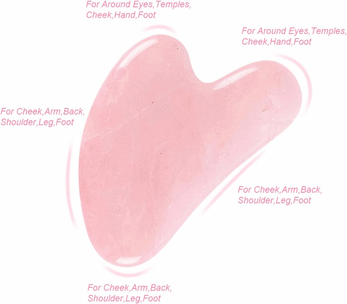 Rose Quartz Eye Sleep Mask Facial Massager Jade Roller Gua Sha Scraper,Set B with 3 Boxes