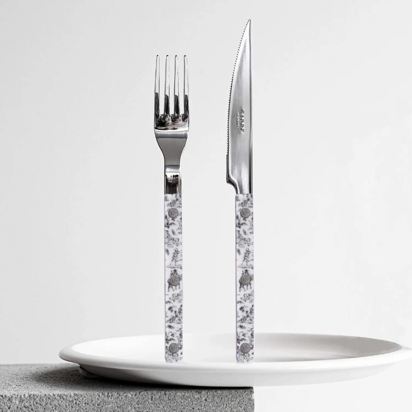 Sabre Bistrot Shiny Toile Black 4 Pieces Cutlery Set, 033