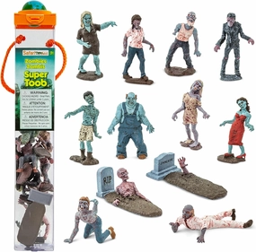 Safari Ltd. Zombies Super Toob - Miniature Zombie Figures for Halloween Display and Imaginative Play - Toy Figures for Boys, Girls & Kids Ages 3 