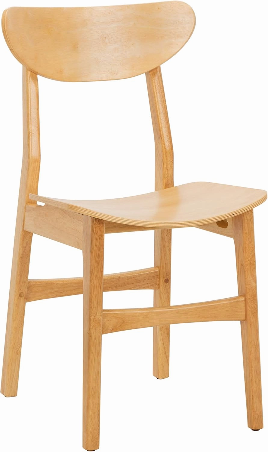 Safavieh Home Lucca Retro Natural Dining Chair, Set of 2, Wood