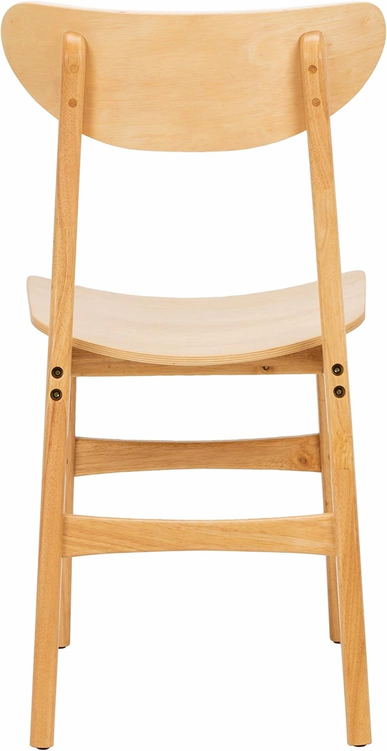 Safavieh Home Lucca Retro Natural Dining Chair, Set of 2, Wood