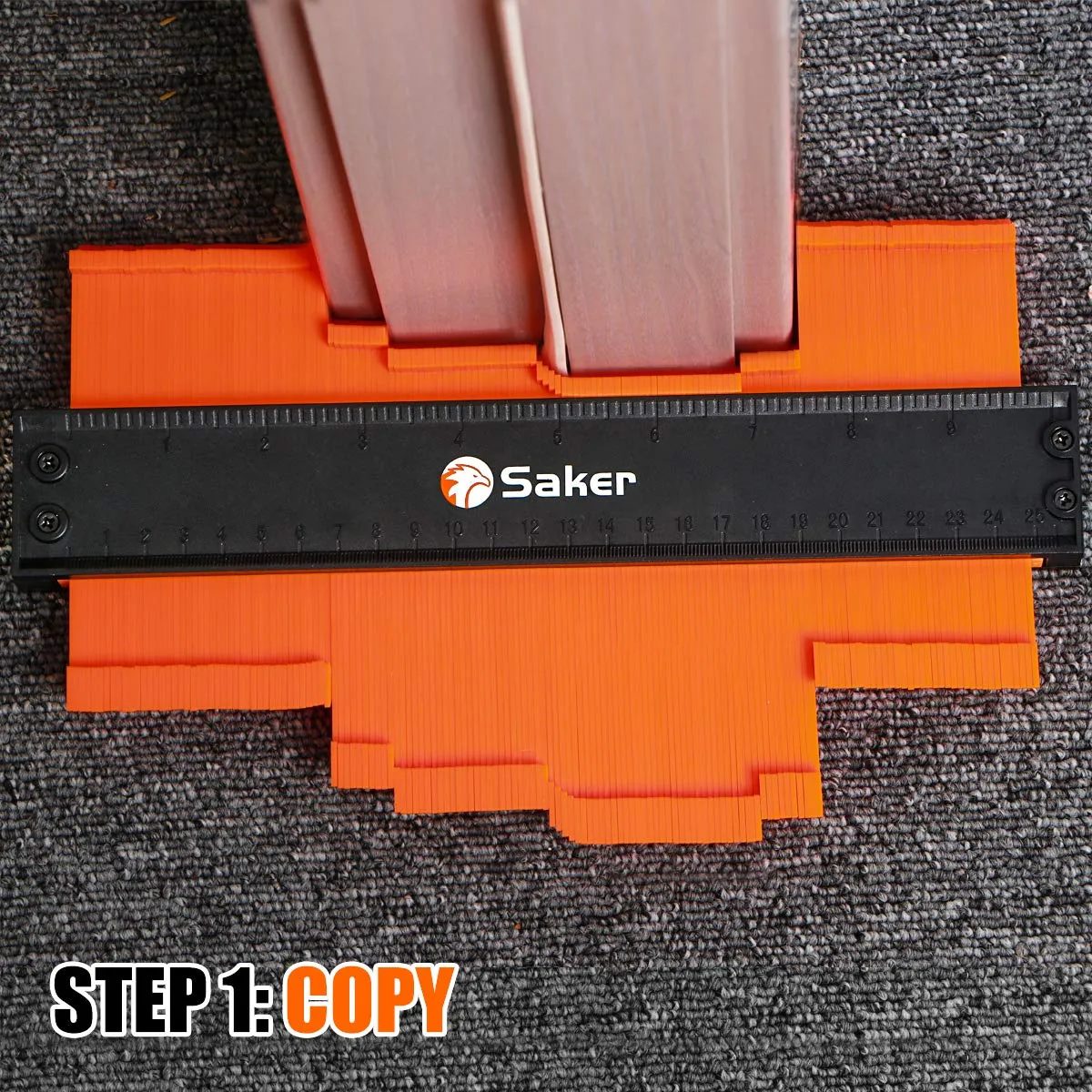 Saker Contour Gauge (10 Inch) Profile Tool-Adjustable Lock Father's Day Gift for Men Women Dad Him Boyfriend Husband-Precisely Copy Irregular Shape Duplicator-Welding Floor Woodworking Tool Tracing