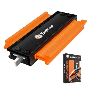 Saker Contour Gauge (5 Inch Lock) Profile Tool- Adjustable Lock-Precisely Copy Irregular Shape Duplicator -Irregular Welding Woodworking Tracing - Must Have Tool for DIY Handyman, Construction