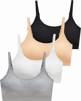 SALIA GIRL Sport Crop Cami Bras for Teens & Training Girls Bras with Adjustable Straps