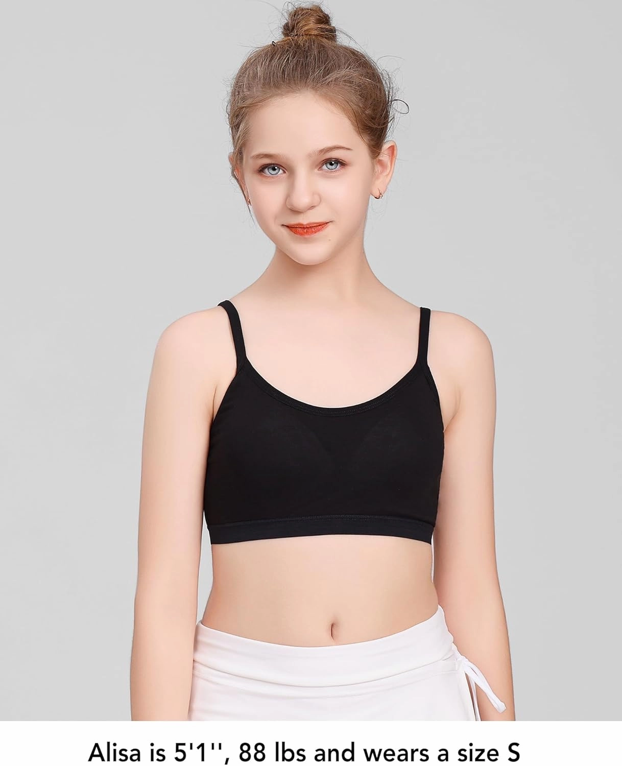 SALIA GIRL Sport Crop Cami Bras for Teens & Training Girls Bras with Adjustable Straps