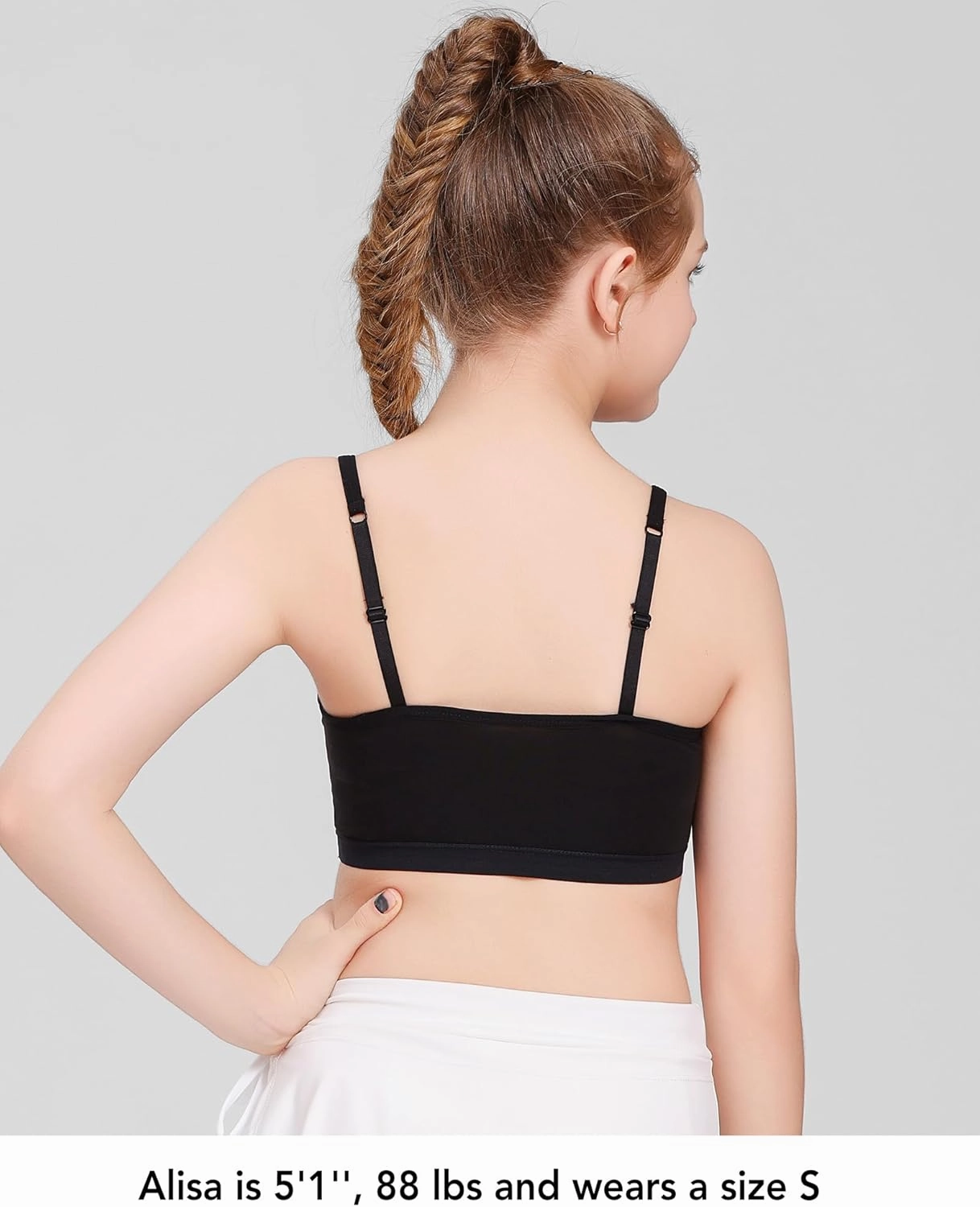 SALIA GIRL Sport Crop Cami Bras for Teens & Training Girls Bras with Adjustable Straps
