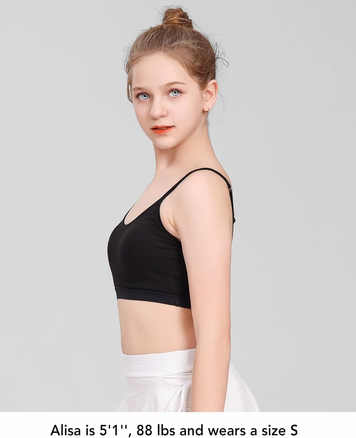 SALIA GIRL Sport Crop Cami Bras for Teens & Training Girls Bras with Adjustable Straps
