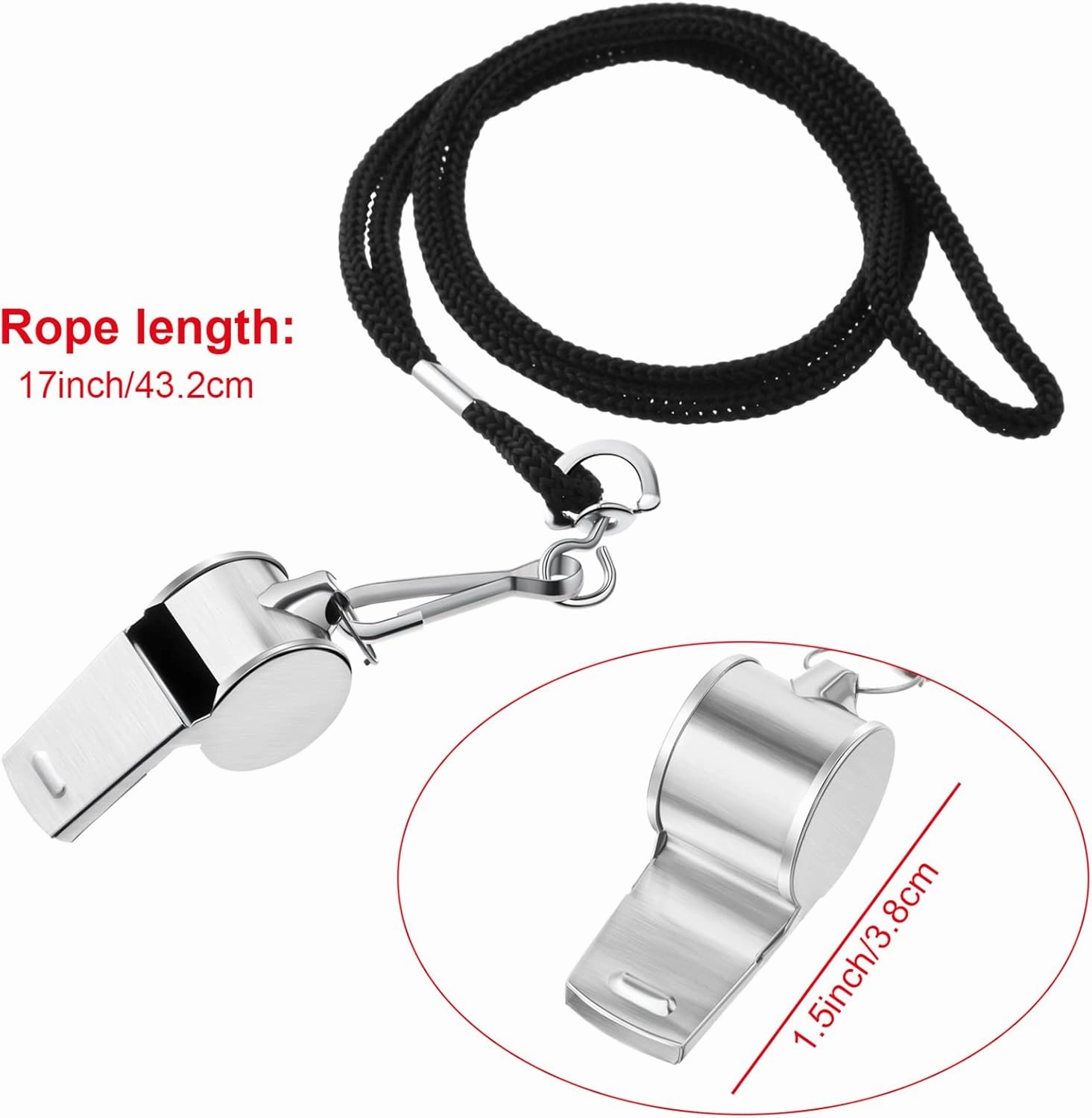 SATINIOR Men's Official Uniform Black and White Stripe Pro-Style Neck Referee Shirt, Officiating Umpire Jersey and Stainless Steel Whistle with Lanyard for Halloween Basketball Football Soccer
