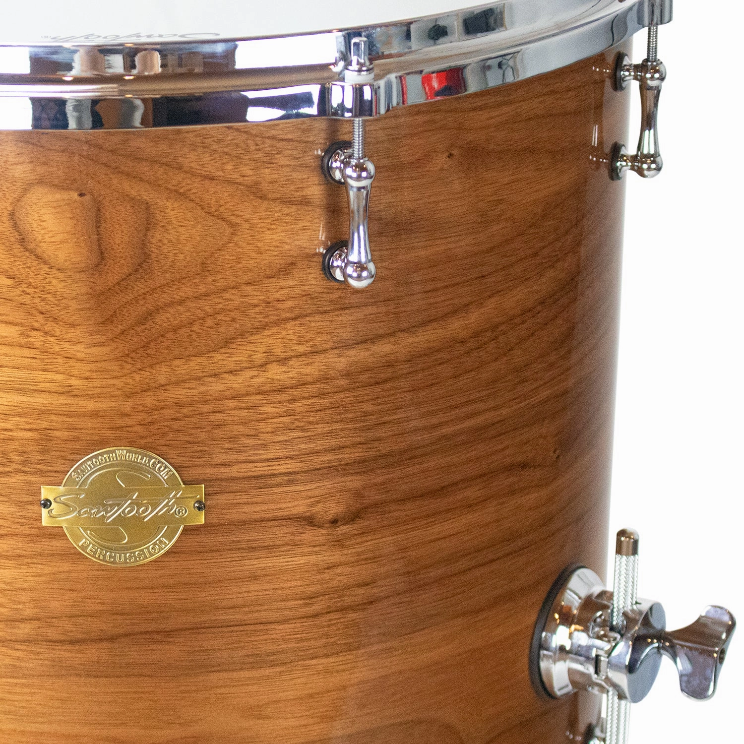 Sawtooth Hickory Series Floor Tom Drum 18" x 16", Natural Gloss