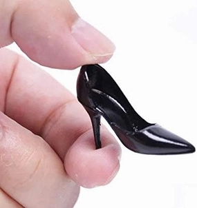 Scarab 1/6 Female Action Figure High Heel Women's Suit Women's Shoes for 12" Action Figure Phicen,TBLeague (Black)