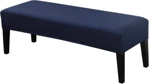 SearchI Stretch Dining Bench Cover, Washable Durable Bench Covers Slipcover, Rectangle Bench Seat Covers for Dining Room Living Room Kitchen(Jacquard Midnight Blue)