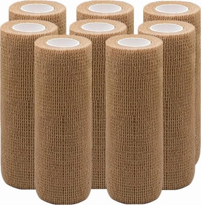 Self Adhesive Large Bandages Wrap, 6" x 5 Yards 8 Pack Horse Wraps, Self Stick Elastic Athletic Tape, Self Adherent Medical Bandage Wrap, Stretch Cohesive Bandage Wrap