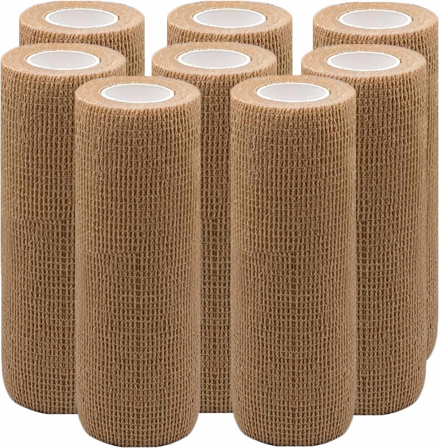 Self Adhesive Large Bandages Wrap, 6" x 5 Yards 8 Pack Horse Wraps, Self Stick Elastic Athletic Tape, Self Adherent Medical Bandage Wrap, Stretch Cohesive Bandage Wrap