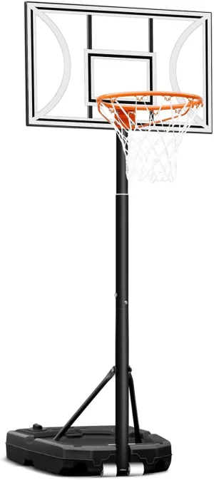 Seray Kids Basketball Hoop Outdoor, 3 FT- 9 FT Adjustable Pool Basketball Goal, 32 in Backboard Indoor Portable Basketball Hoop for Youth/Teenagers/Adults in Backyard/Driveway