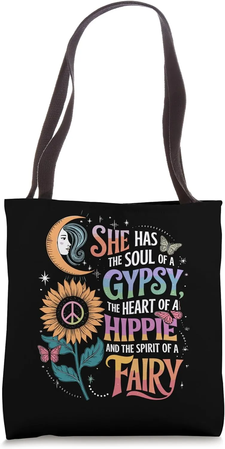 She Has She Soul Of A Gypsy Heart Of A Hippie Fairy Tote Bag