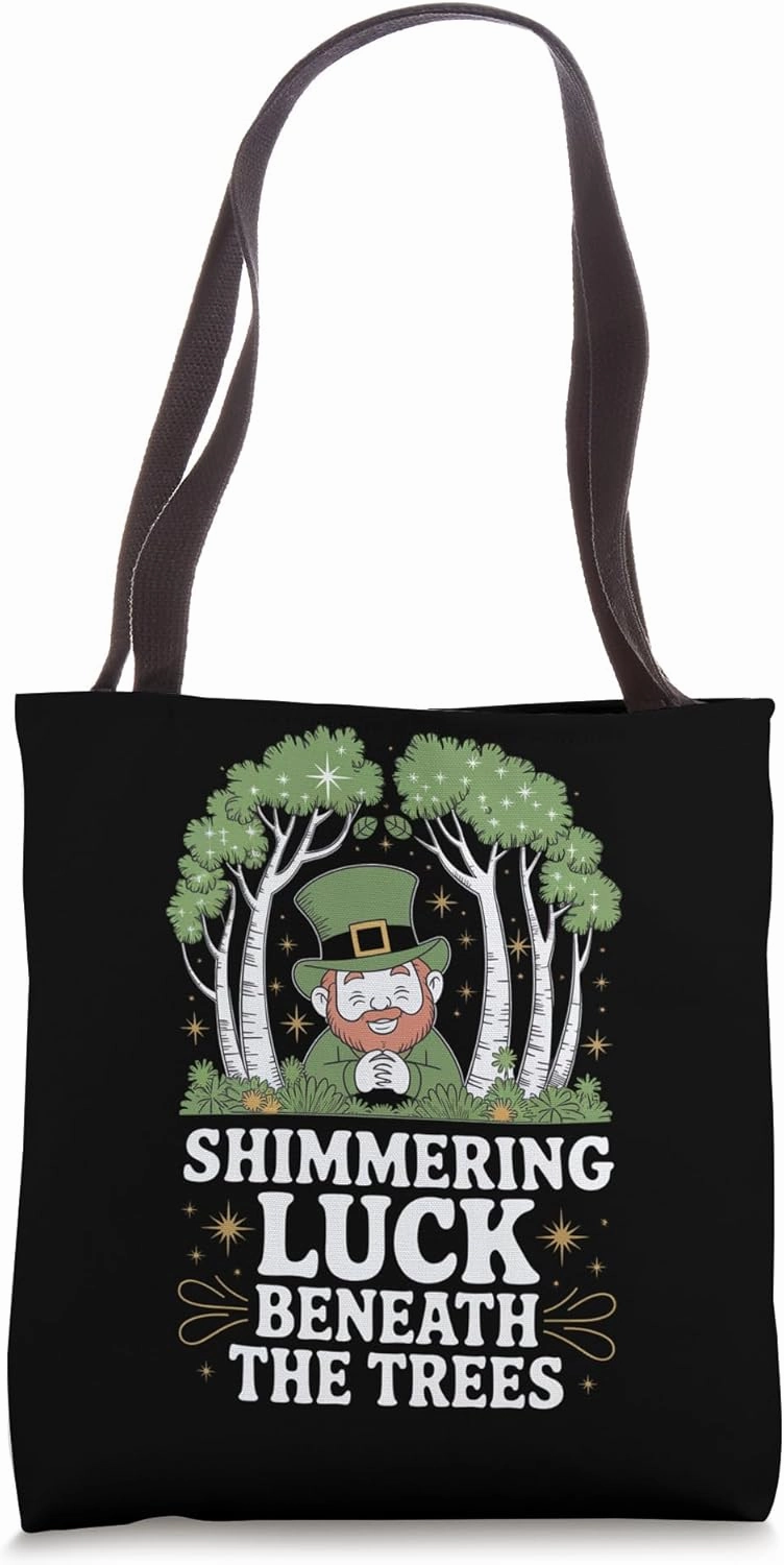 Shimmering Luck Beneath The Trees With Leprechaun Tote Bag