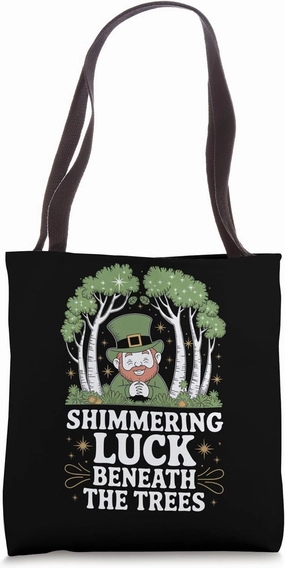 Shimmering Luck Beneath The Trees With Leprechaun Tote Bag