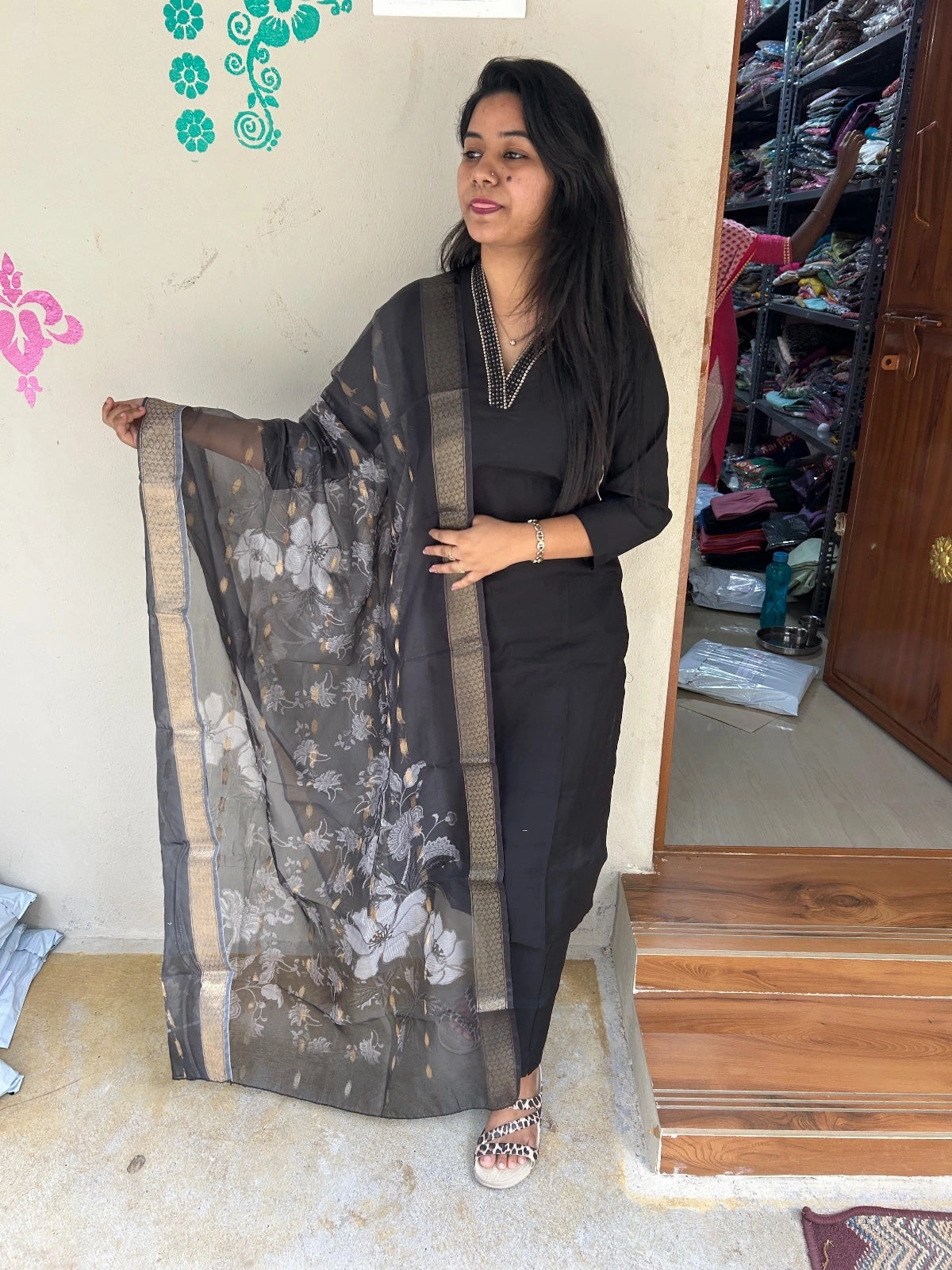 shiny dupatta set SSD01