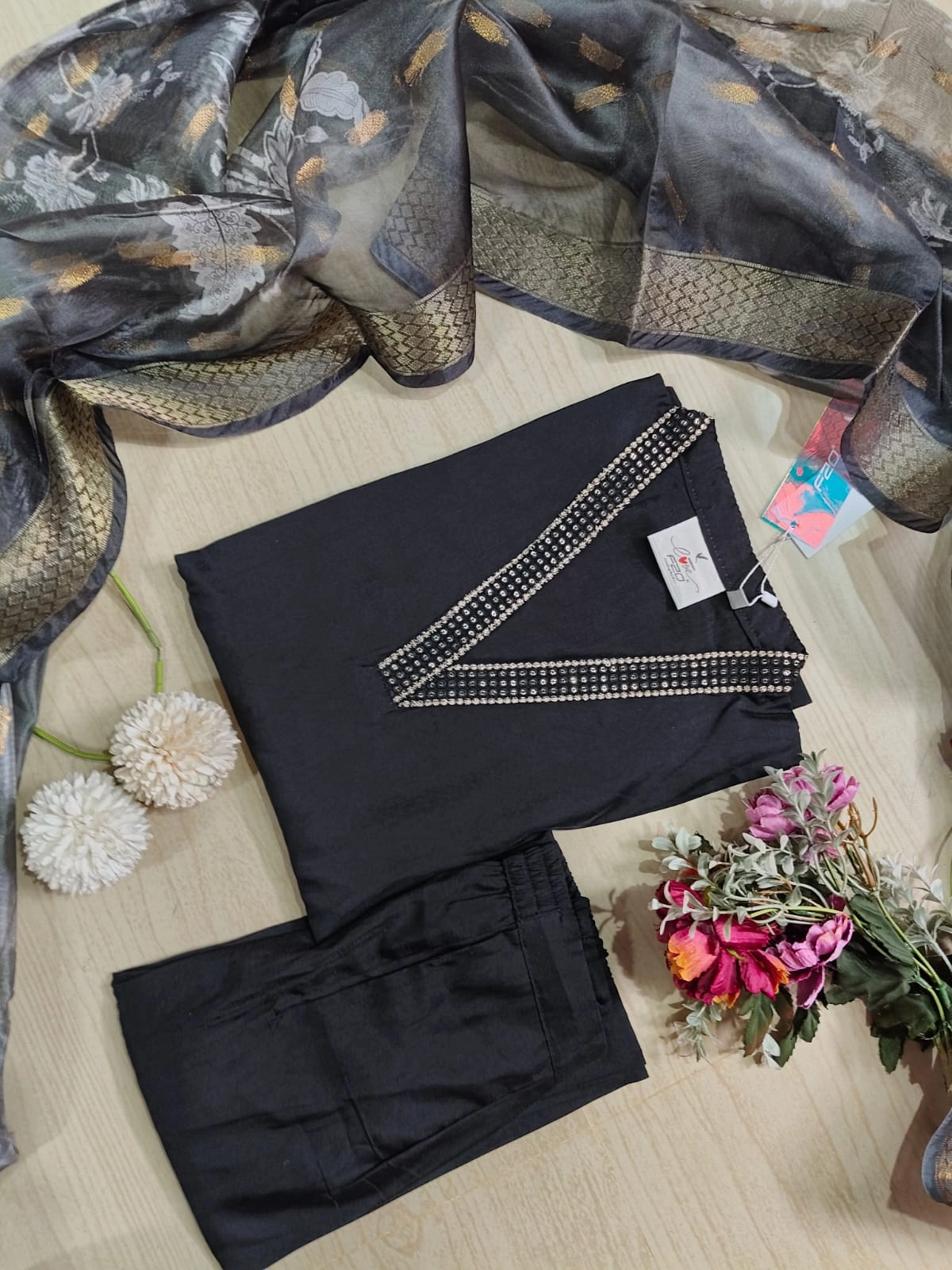 shiny dupatta set SSD01