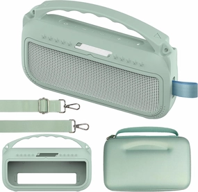 Silicone Cover and Hard Travel Case for Bose SoundLink Flex Bluetooth Portable Speaker, Protective Holder for Bose SoundLink Flex Speaker Accessories (Alpine Sage Case)