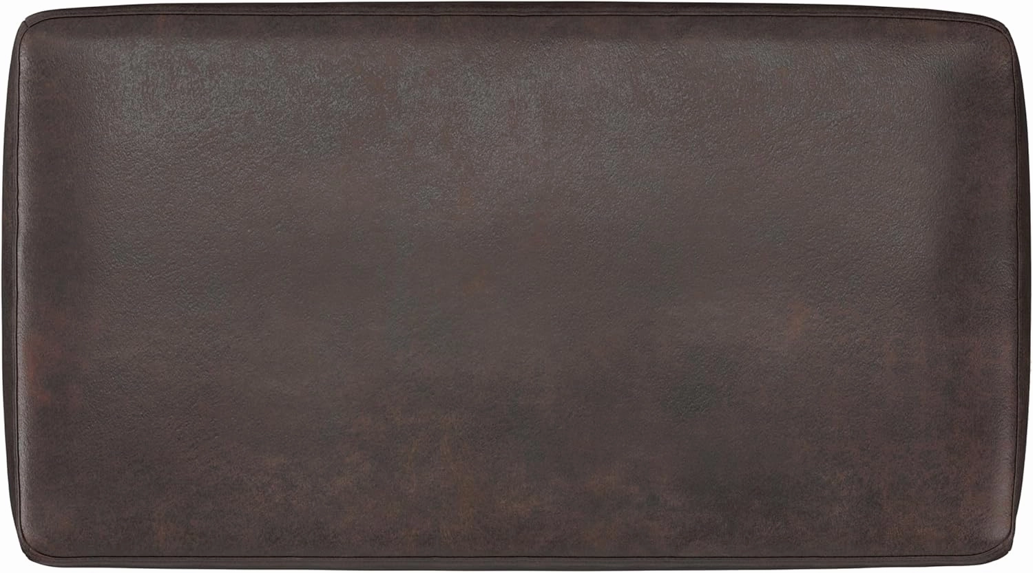 SIMPLIHOME Milltown 27 inch Wide Contemporary Rectangle Footstool Ottoman Bench in Distressed Brown Vegan Faux Leather, Assembled, for the Living Room and Bedroom