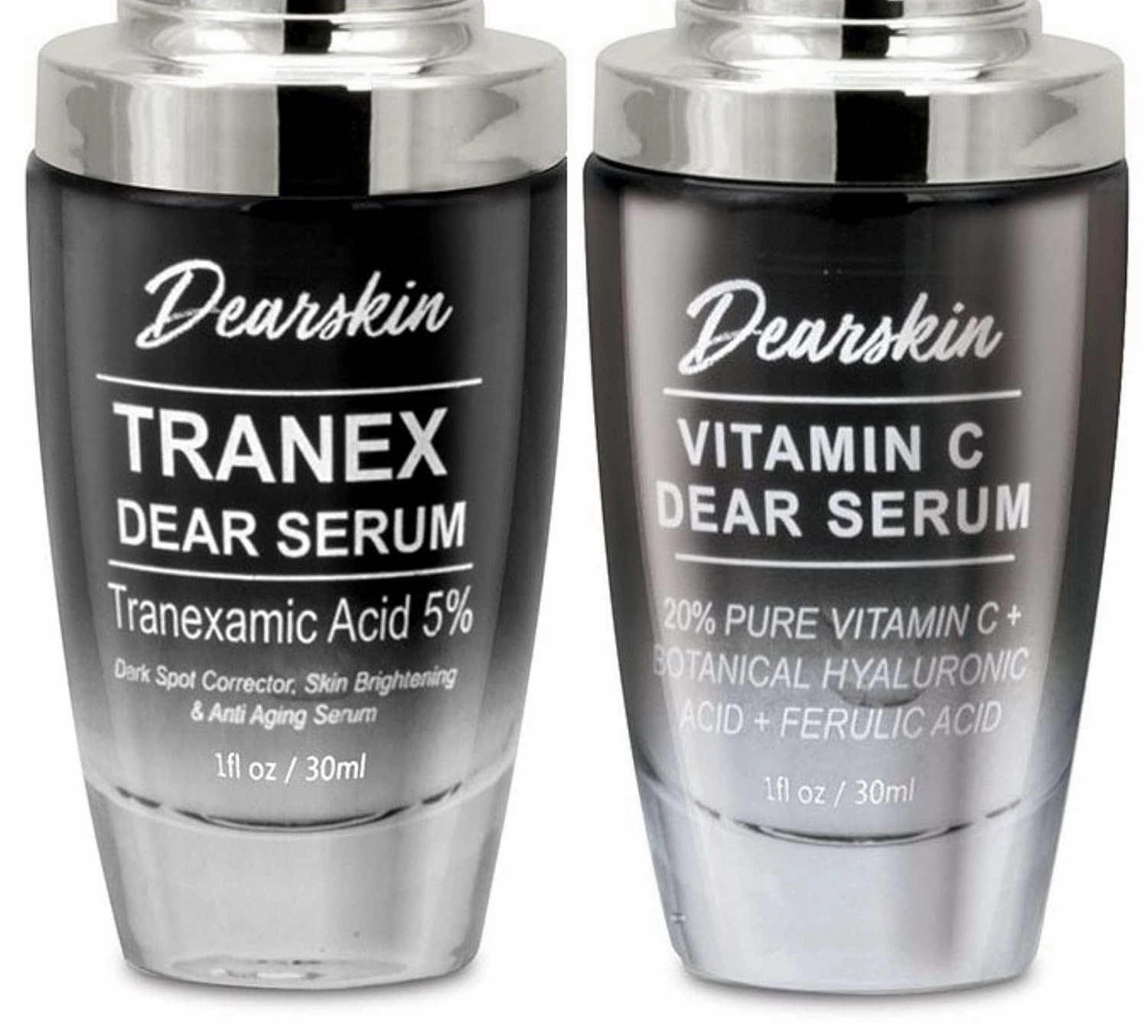 Skincare Care Set with Tranexamic Acid Serum plus Vitamin C Serum for a consistent skincare routine.