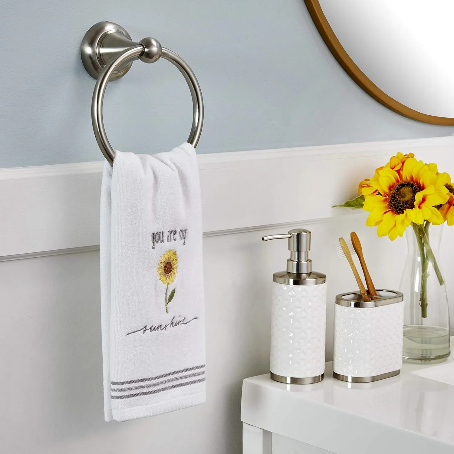 SKL Home by Saturday Knight Ltd. Sunshine Hand Towel (2-Pack), White