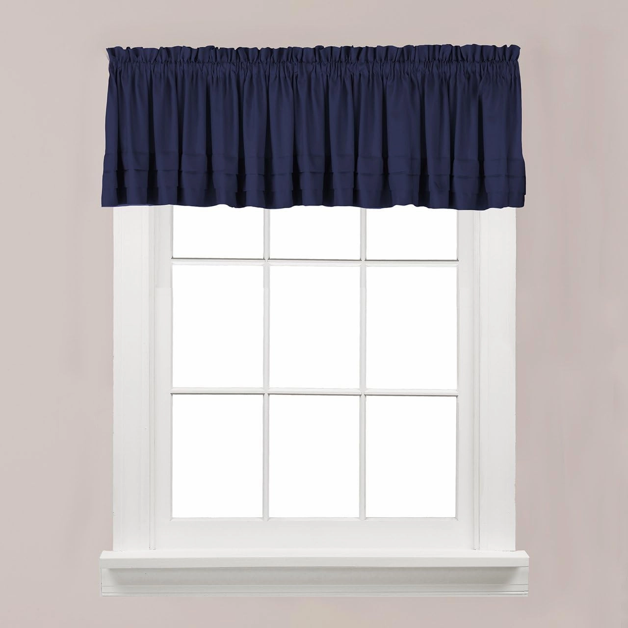 SKL Home by Saturday Knight Ltd. Holden Pleated Valance, 58" x 13", Navy