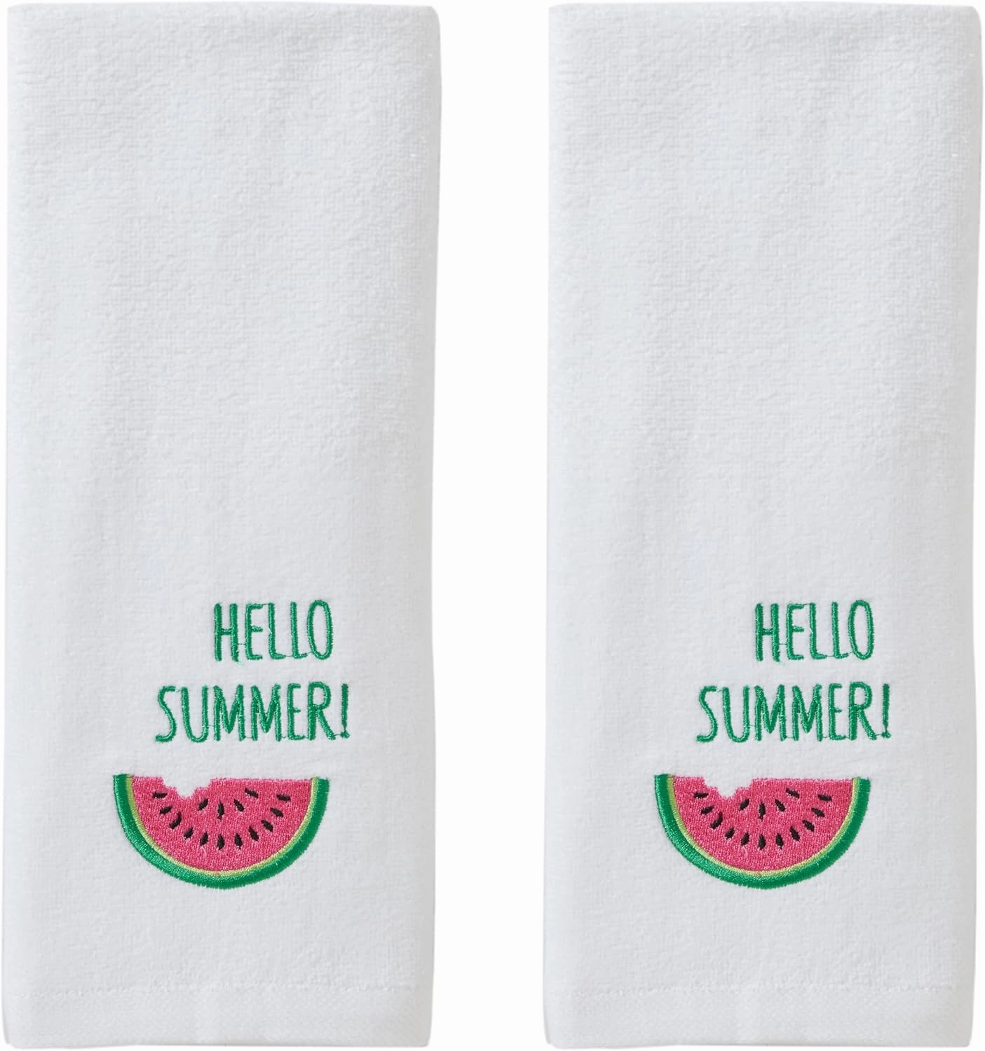 SKL HOME Hello Summer Hand Towel Set, White Small