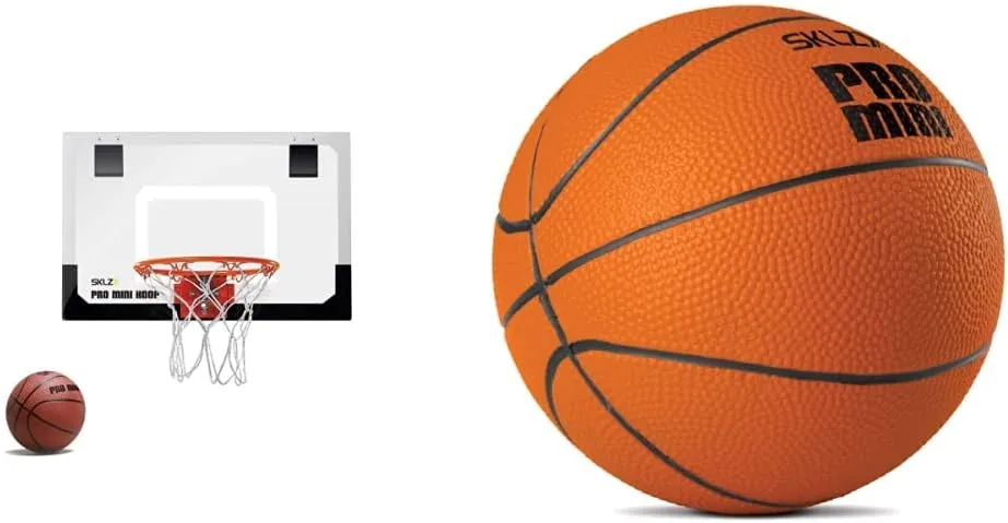 SKLZ Pro Mini Indoor Basketball Hoop - Over The Door – Portable - Great For Home, Dorms, Offices, and Gifts